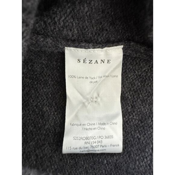 SEZANE QUITTERIE DRESS Size XS Charcoal Grey - Picture 5 of 9